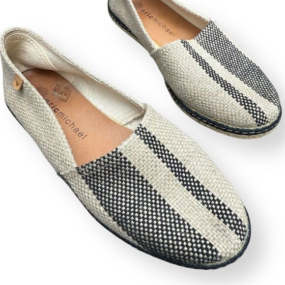 Eric Michael Women's Beige Canvas Slip-On Espadrille Flats EU 40 US 9.5 - 10 - Picture 14 of 14